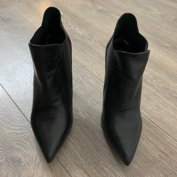 Saint Laurent YSL Classic Paris Ela 110 Ankle Boots Heels Stiletto Leather Black - Picture 4 of 15